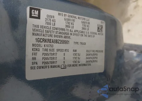 2011 Chevrolet Silverado 1500 Ls from USA, damaged, VIN 1GCRKREA8BZ268901